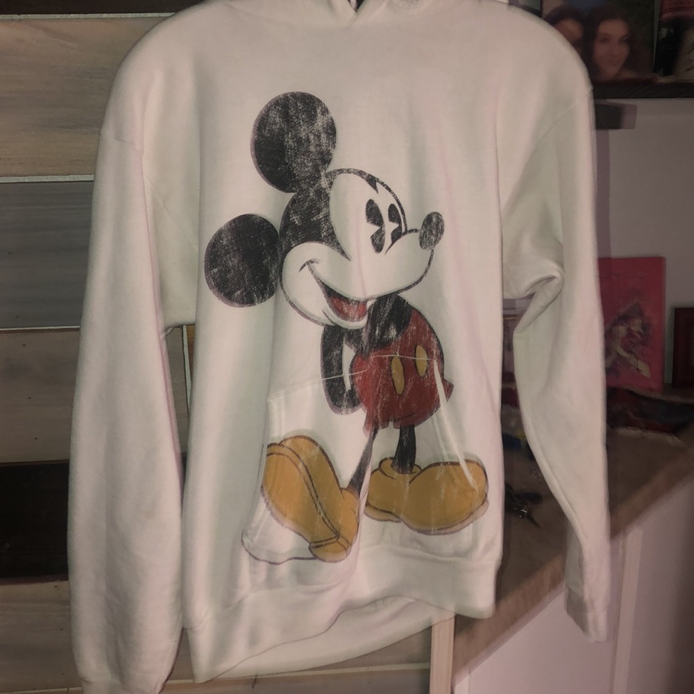 Disney Parks Mickey Mouse White Hoodie - small size - Picture 3 of 7
